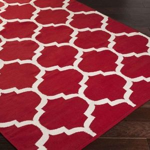 Area Rug Modern Red 5'x7'